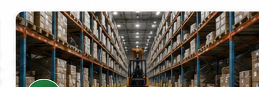 Organized industrial warehouse facility