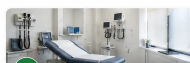 Clean medical examination room