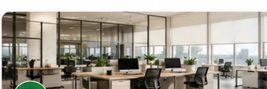 Clean modern office workspace