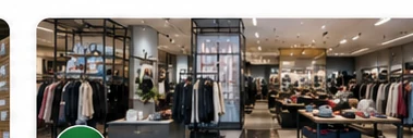 Clean retail showroom interior