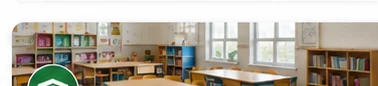 Bright school classroom