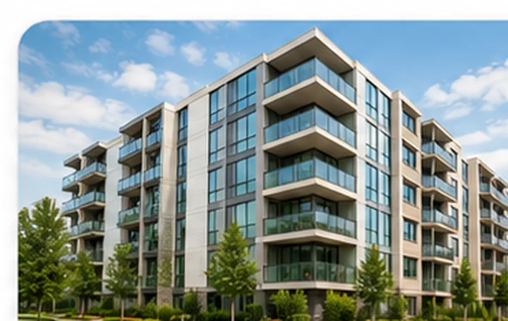 Modern condominium building exterior